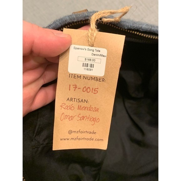 NWT handmade Tote Bag native saddlebag purse Leather Straps Handmade - Picture 6 of 9